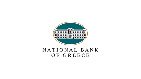 Logo National Bank of Greece in kleur op transparante achtergrond - 600 * 337 pixels